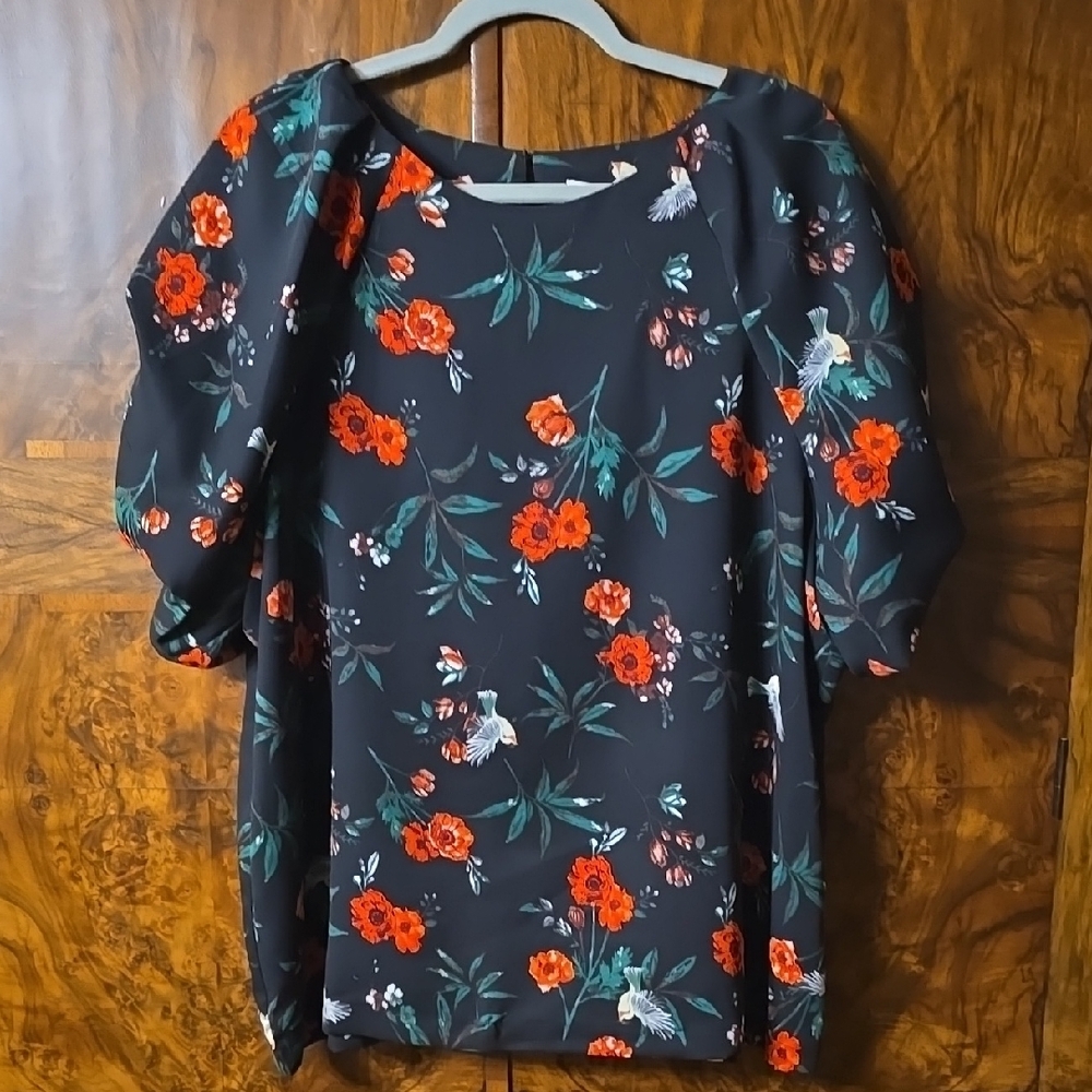 Gibson Latimer XXL Ruffle Sleve Blouse